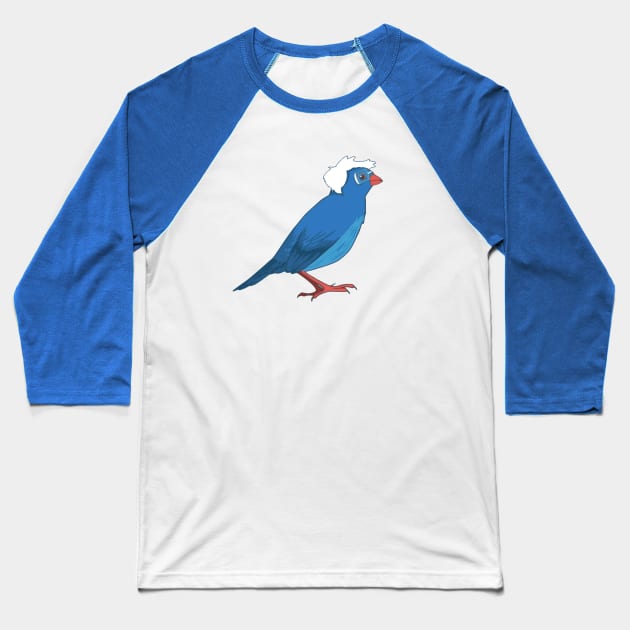 Bernie Sanders Bird Sticker Baseball T-Shirt by BlueWaveTshirts